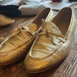 Gold jcrew Loafers for women